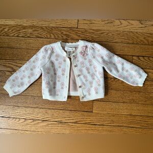 Happily Grey Floral Patterned Cardigan - Size 18 Months